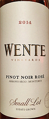 Wente 2014 Small Lot Rose