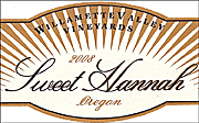 Willamette Valley Vineyards 2008 Sweet Hannah