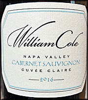 William Cole 2016 Cuvee Claire Cabernet Sauvignon