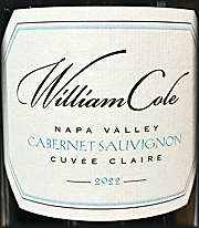 William Cole 2022 Cuvee Claire Cabernet Sauvignon