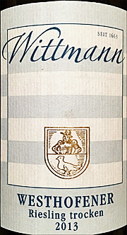 Wittmann 2013 Westofener Trocken Riesling