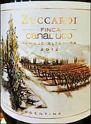 Zuccardi 2012 Finca Canal Uco Malbec