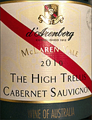 d'Arenberg 2010 High Trellis Cabernet