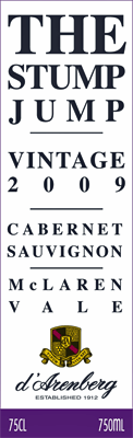 d'Arenberg 2009 Stump Jump Cabernet